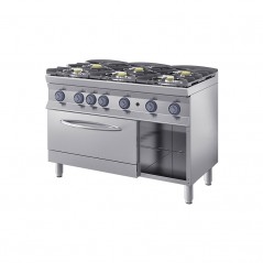 Cucina gas 6 fuochi+forno Mareno n°64 - CB Food Service S.r.l.