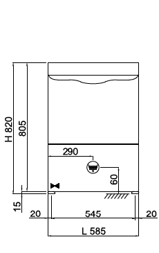 LAVASTOVIGLIE PROFESSIONALE ELETTRONICA FULL OPTIONAL CESTO 50x50  ABBINABILE AD OSMOSI